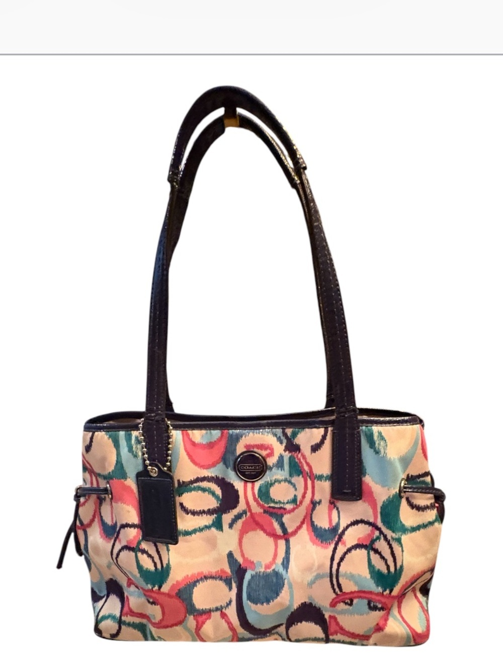 COACH IKAT LARGE CARRYALL MULTICOLORED SIGNATURE C F24453